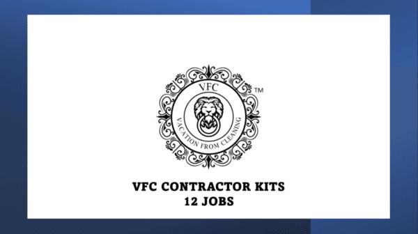 Logo and text presentation for "VFC 8 Product Supply Kit" promoting 12 jobs.