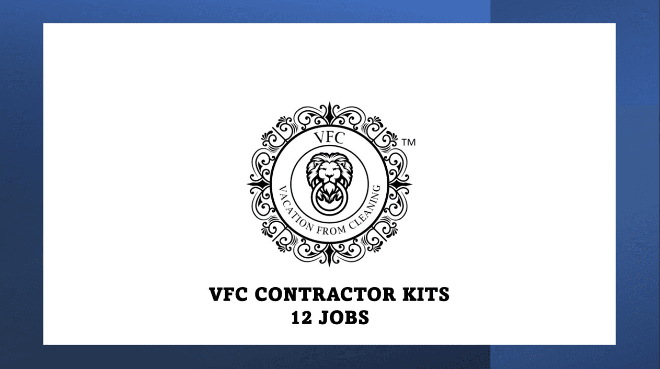 Logo and text presentation for "VFC 8 Product Supply Kit" promoting 12 jobs.