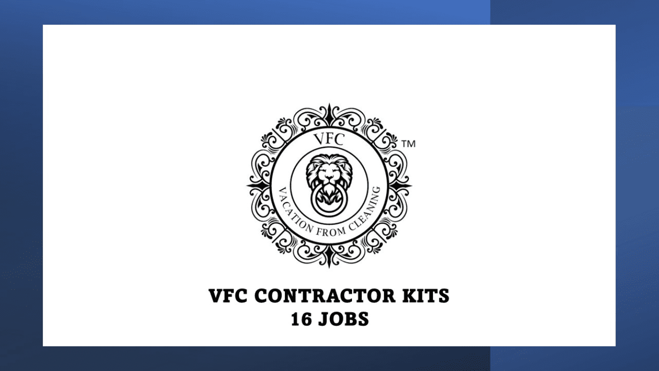 Vfc 8 Product Supply Kit logo displayed above text promoting contractor kits for 16 jobs.