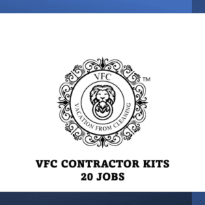 Logo of VFC 8 PRODUCT SUPPLY KIT on a presentation slide titled "VFC 8 PRODUCT SUPPLY KIT contractor kits 20 jobs".